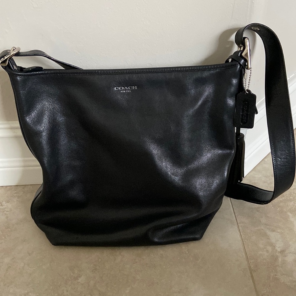 Leather coach purse